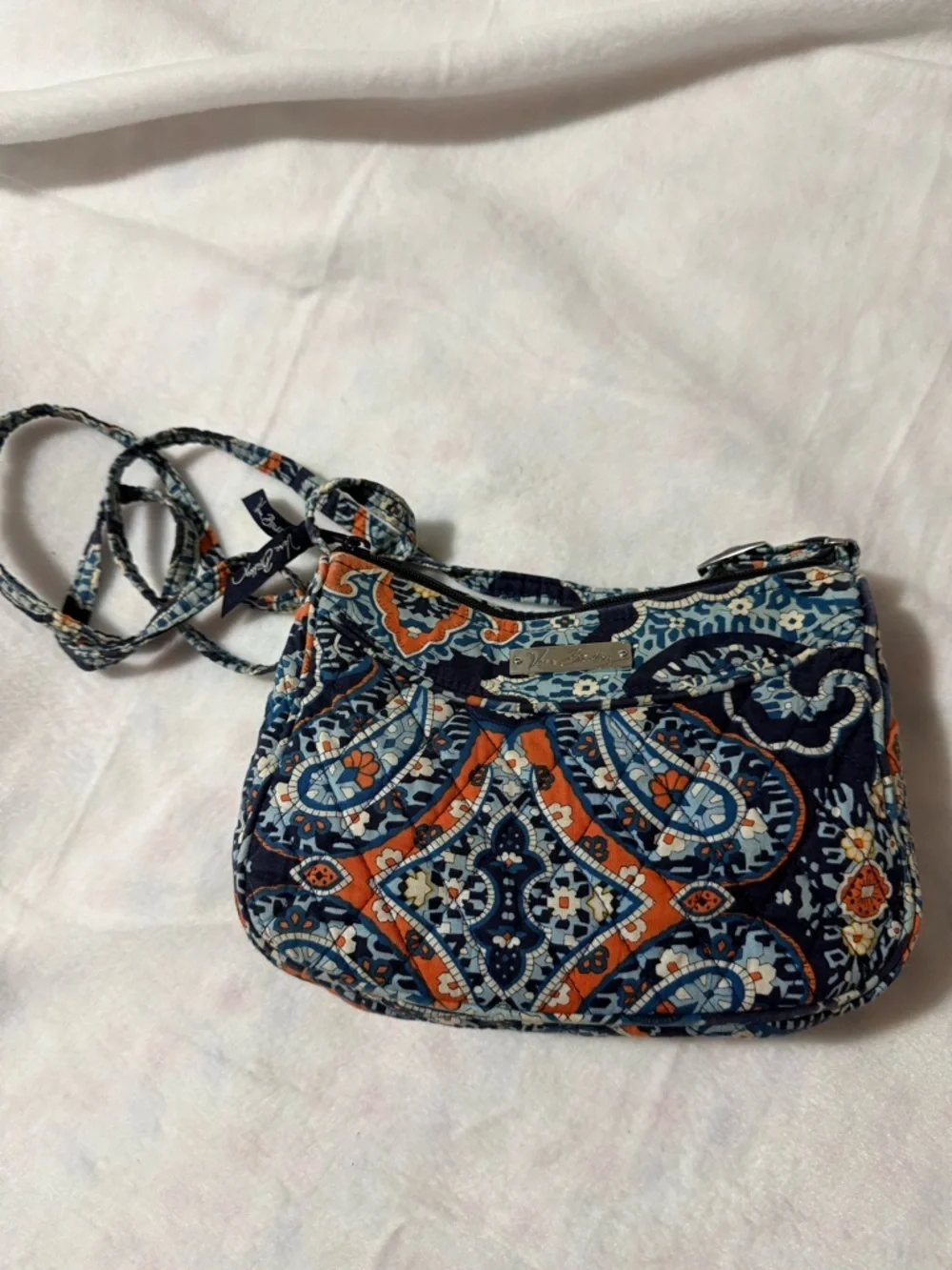 Vera Bradley Marrakesh Mini Crossbody Bag Blue Orange